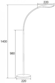 Stojacia LED lampa SANDY LED L2069 biela