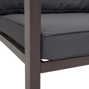 Záhradná súprava 2 kresiel, lavice a stolíka HWC-L64 - sivý poťah