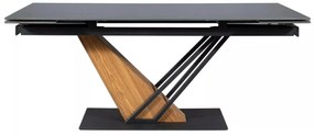 Rozkladací jedálenský stôl Genesis 180/240 cm čierny/jaseň