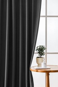 Tmavosivý zatemňovací záves VELVET 140x250 cm Zavesenie: Kovové krúžky