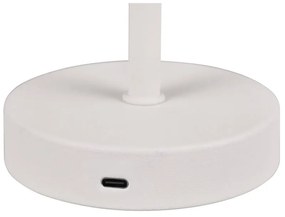 Biela LED stmievateľná stolová lampa (výška 30 cm) Jeff – Trio