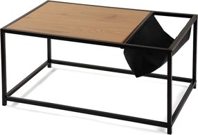 Čierny/v prírodnej farbe konferenčný stolík v dekore duba 60x99 cm Bayen – Bonami Essentials