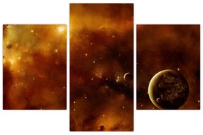 Obraz - Planéty s hmlovinou (90x60 cm)