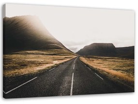 Obraz na plátně Silnice Hory Příroda - 100x70 cm