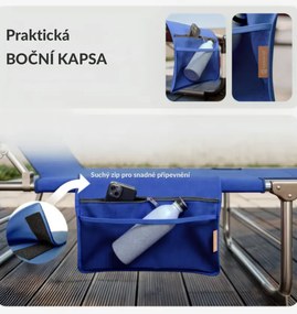 Skladacie záhradné ležadlo Beil modré