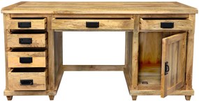 furniture-nabytek.cz - Drevený kancelársky stôl z masívu mango 160x80x80