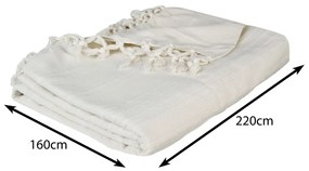 Prikrývka na posteľ Tisa krémová