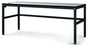 Alfa 3 Antistatický dielenský ESD stôl, 1800x800x745-985 mm, nastaviteľné podnožie