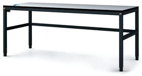 Alfa 3 Antistatický dielenský ESD stôl, 1800x800x745-985 mm, nastaviteľné podnožie