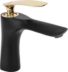 Rea Orbit, umývadlová batéria, čierna matná-zlatá lesklá, REA-B2054