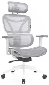 Kancelárska ergonomická stolička LEVANO šedá/biela/čierna