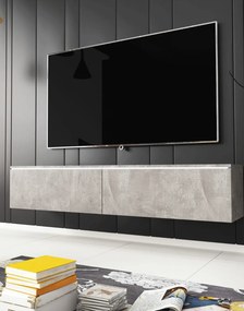 TV skrinka LED 140 cm závesná alebo stojaca betón Lowboard D