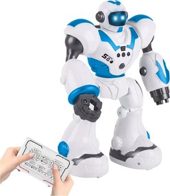 LEAN Toys Interaktívny diaľkovo ovládaný robot RC 16 funkcií Svetlá Zvuky Modrá