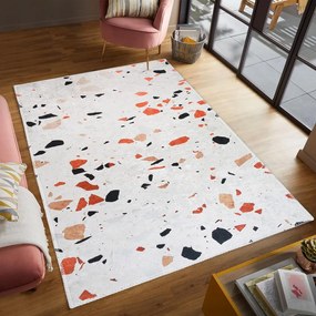 Oranžový/slonovinový prateľný behúň 80x200 cm Italian Stone – Vitaus