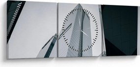 Obraz - Mrakodrap (s hodinami) (90x30 cm)