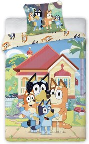 FARO Bavlnené obliečky 140x200 + 70x90 cm - Bluey a jej rodina