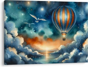 Obraz - Lietať nočnou oblohou (70x50 cm)