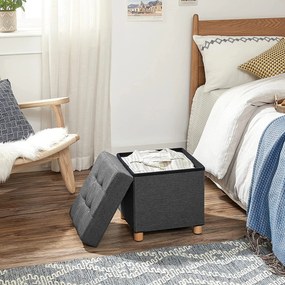 Taburetka 33 L, otoman, nosnosť 300 kg, tmavošedá