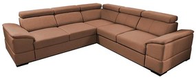 Univerzálna rohová rozkladacia sedacia súprava s úložným priestorom GRANADA hnedá