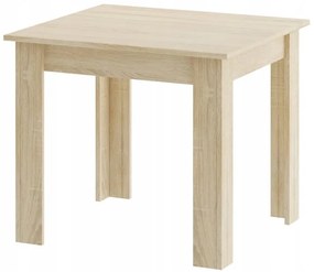 Súprava štvorcového stola 80x80 dub sonoma + 4 stoličky OSAKA biela