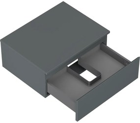 Mexen Orio, kúpeľňová skrinka 60 cm s hornou časťou, 1 zásuvka, grafitová matná, 91A10-06023-1-BFC66