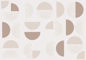 Fototapeta – Abstraktné kruhy béžové (147x102 cm)