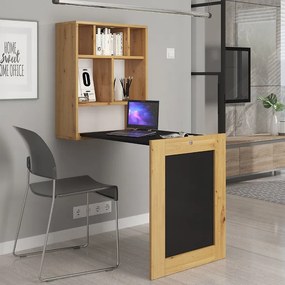 Rozkladací PC stolík Till (dub artisan + čierna). Akcia -21%. Vlastná spoľahlivá doprava až k Vám domov. 1124835