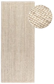 Krémovobiely jutový behúň 80x200 cm Bouclé – Hanse Home