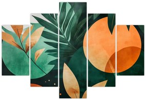 Obraz - Geometrické prírodné motívy (150x105 cm)
