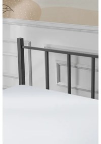 Kovová dvojlôžková posteľ ORMEL 120x200 cm čierna nosnosť 120 kg