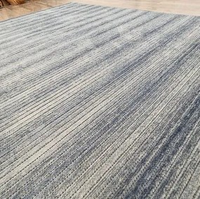 HU Modrý pruhovaný koberec Saloon BLUE Rozmer: 60x100 cm