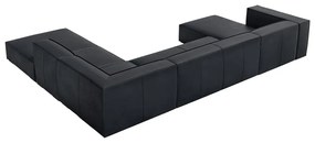 Tmavomodrá kožená rohová pohovka (pravý roh) Madame – Windsor &amp; Co Sofas