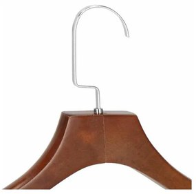SPRINGOS Ramienka na šaty 38 cm, drevené, tmavo hnedé, súprava 3ks SPRINGOS LUXURY