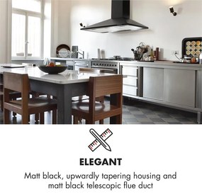 Klarstein Zugspitze 90, digestor, 90 cm, nástenný, 330 m³/h, LED, čierny