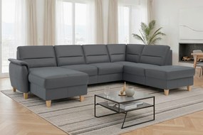 XXXLutz SEDACIA SÚPRAVA, textil, koža, čierna Sit & More - Sedačky - 00014403325Z