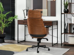 Kreslo Clementine (orech tmavý + čierna). Akcia -20%. Vlastná spoľahlivá doprava až k Vám domov. 1110496