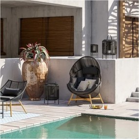 MI Ratanové kreslo HOLAND čierne