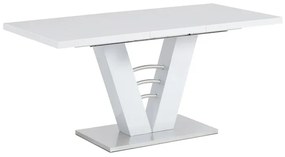 BONTEC Jedálenský stôl rozkladací 120-160x80 cm, mdf, biela, HT-510 WT Farba: Biela
