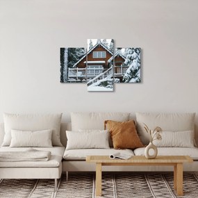 Obraz - Drevená chata (90x60 cm)