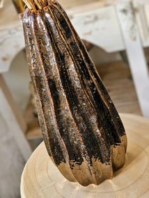 Bronzová antik metalická keramická váza Vawy stone - 13*30 cm