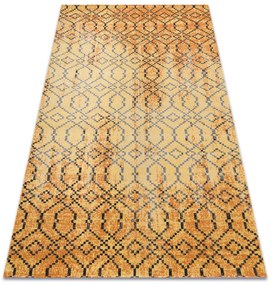 Moderný koberec MUNDO D5751 glamour outdoor oranžovo / čierny