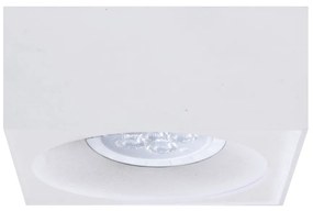 Podhľadové svietidlo Bali Square, 1x biele kovové tienidlo, w