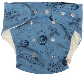 Mamatti Látková plienka EKO sada - nohavičky + 2 x plienka, Vesmír, veľ. 5 - 14 kg, modrá 3 - 8 kg