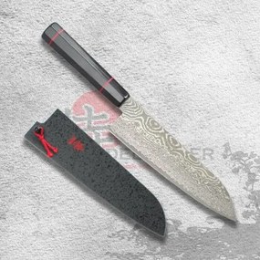 nůž Santoku 180 mm Kanetsune Damascus "Namishibuki" series