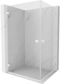 Mexen Lunar-B Duo, výklopný sprchový kút 80 x 70 cm, 8mm číre sklo, biely profil, 832-080L-070P-20-00