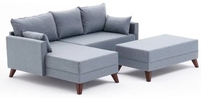 Svetlomodrá rohová pohovka (ľavý roh) Bella – Balcab Home