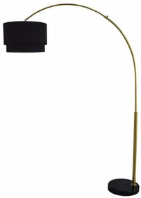 Stojanová lampa Lounge Deal 210cm čiernozlatá