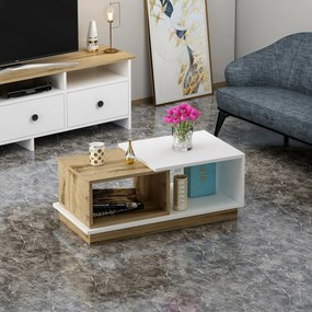 Konferenčný stolík Viana White and Oak