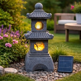 Záhradná solárna fontána BestBerg SF-30 / polyresin / 23 x 23 x 60 cm