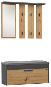 Predsieňová stena Parma antracit/dub artisan